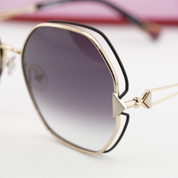 Missoni MIS 0075/S 0RHL 9O Geometric Sunglasses - Gold/Black/Grey main image 10
